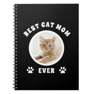 Best Cat Mom Ever Custom Photo Personalized Notebook