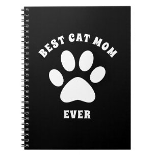 Best Cat Mom Ever Custom Text Personalized Notebook