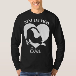 Best Cat Mom Ever Cute Black Cats Vintage White He T-Shirt