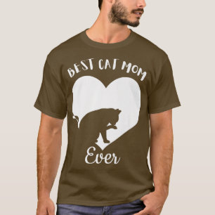 Best Cat Mom Ever Cute Black Cats Vintage White He T-Shirt