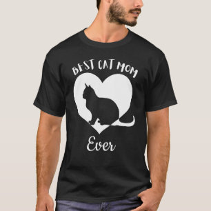 Best Cat Mom Ever Cute Black Cats Vintage White He T-Shirt