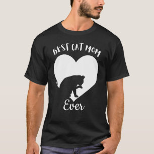 Best Cat Mom Ever Cute Black Cats Vintage White He T-Shirt