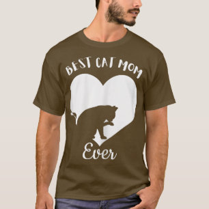 Best Cat Mom Ever Cute Black Cats Vintage White He T-Shirt