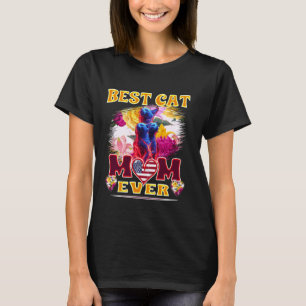 Best Cat Mom Ever Funny Vintage Retro Siamese for T-Shirt