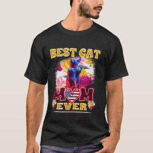 Best Cat Mom Ever Funny Vintage Retro Siamese for T-Shirt