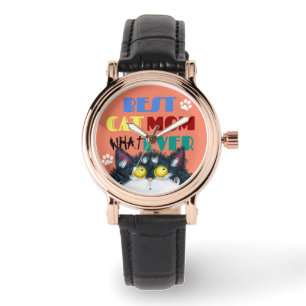 Best Cat Mom Ever grumpy cat funny text cartoon Watch