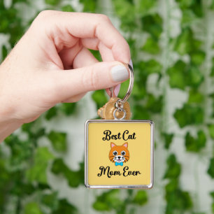 Best Cat Mom Ever Keychain