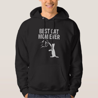 Best Cat Mom Ever Mother s Day Cat Mommy Paw Fist  Hoodie