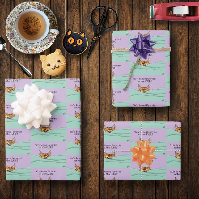 Best Cat Mom Ever! Mother's Day Wrapping Paper Sheet (Creator Uploaded)