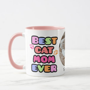 Best Cat Mom Ever Mug with Custom Photo