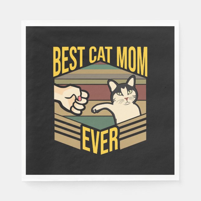 Best Cat Mom ever        Napkin (Front)