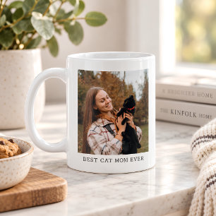 Best Cat Mom Ever Personalized Photo Gift for Her Coffee Mug