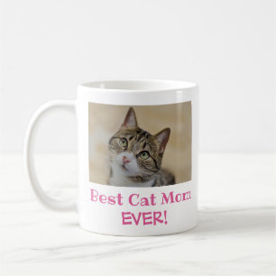 Best Cat Mom Ever Pet Photo Coffee Mug