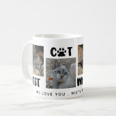 BEST CAT MOM EVER Photo Collage Personalized Coffee Mug (Front Left)