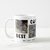 BEST CAT MOM EVER Photo Collage Personalized Coffee Mug (Left)
