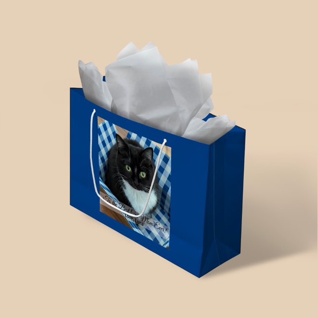 Best Cat Mom Ever Photo Large Gift Bag (Creator Uploaded)