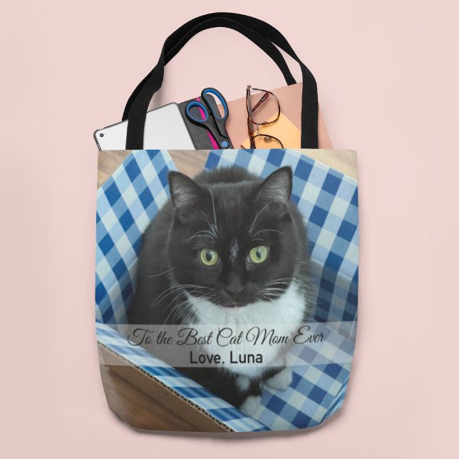 Best Cat Mom Ever Photo Tote Bag (Creator Uploaded)