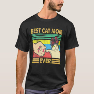 Best Cat Mom Ever Red Headband Motheru2019s Day 1 T-Shirt