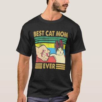 Best Cat Mom Ever Red Headband Motheru2019s Day 1 T-Shirt