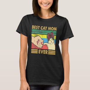Best Cat Mom Ever Red Headband Motheru2019s Day 1 T-Shirt