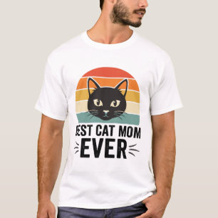 Best Cat Mom Ever Retro Cat Face Vintage Design_1 T-Shirt