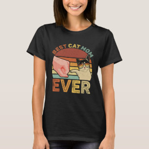 Best Cat Mom Ever Retro Cat Mom Cat Mama MTD T-Shirt