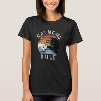Best Cat Mom Ever Retro Cat Mom Cat Moms Rule T-Shirt