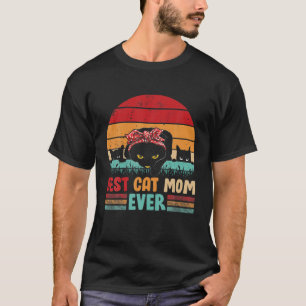 Best Cat Mom Ever Retro Vintage Kitten Cat Cute Mo T-Shirt