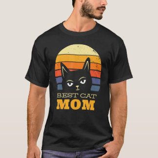 Best Cat Mom Ever Shirt, Crazy Cat Lady Vintage Ki T-Shirt