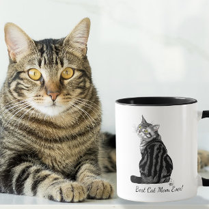 Best Cat Mom Ever Silver Tabby Mother's Day Mug
