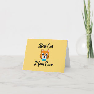 Best Cat Mom Ever Thank You Card