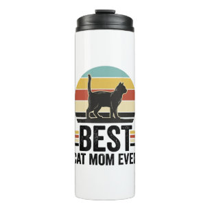 Best Cat Mom Ever Vintage Black Cat Retro Design_1 Thermal Tumbler