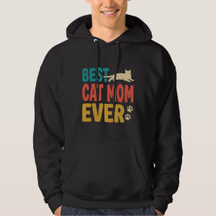 Best Cat Mom Ever Vintage Cat Lover Design_1 Hoodie
