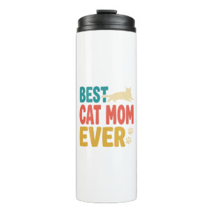 Best Cat Mom Ever Vintage Cat Lover Design_1 Thermal Tumbler