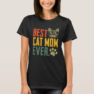Best Cat Mom Ever Vintage Cute Cat Mommy Mother s  T-Shirt