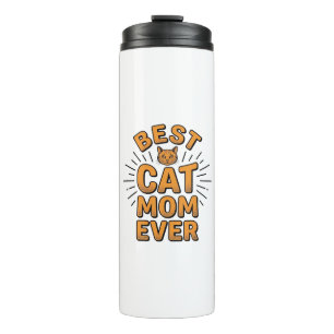 Best Cat Mom Ever Vintage Engraving Design_1 Thermal Tumbler