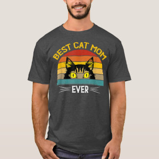 Best Cat Mom Ever Vintage Funny Cat Mommy Mother's T-Shirt