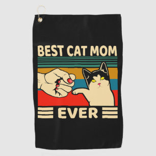 Best Cat Mom Ever Women Vintage Bump Fit Golf Towel