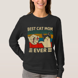Best Cat Mom Ever Women Vintage Bump Fit Mothers D T-Shirt