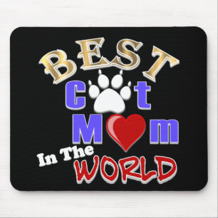 Best Cat Mom In The World Gifts for Mother's Day Mouse Pad