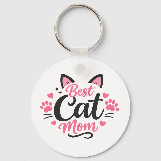 Best Cat Mom Keychain (Front)