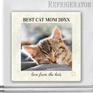 Best Cat Mom Mother's Day Photo Magnet
