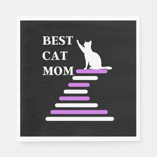 Best Cat Mom    Napkin (Front)