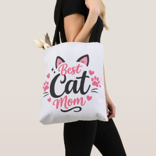 Best Cat Mom Tote Bag