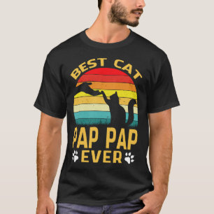 Best Cat PAP PAP Ever Retro Vintage T-Shirt