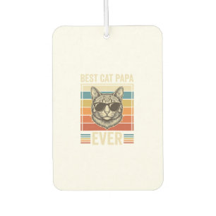 Best Cat Papa Ever Vintage Cat Shirt Design_1 Air Freshener