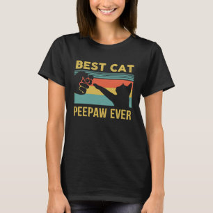 Best Cat Peepaw Ever Vintage Cats Happy Father's D T-Shirt