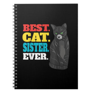 Best Cat Sister Ever   Cute Kitty Cat Lovers Notebook