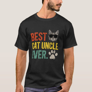Best Cat Uncle Ever Cat Lover Uncle Cat Long Sleev T-Shirt