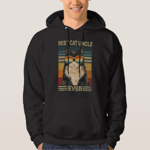 Best Cat Uncle Ever Retro Vintage Cat Dad Father D Hoodie